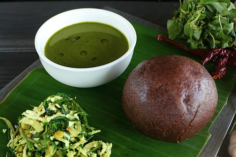 Ragi Mudde with Bas Saaru at Oota Bangalore