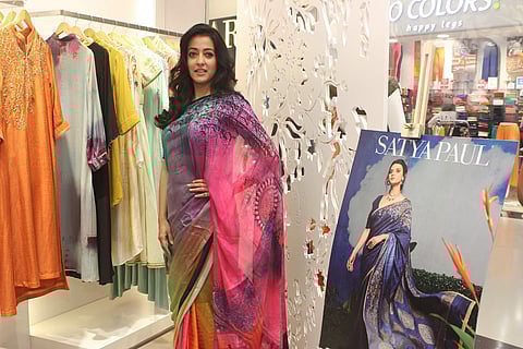 Actor Raima Sen at Satya Paul store