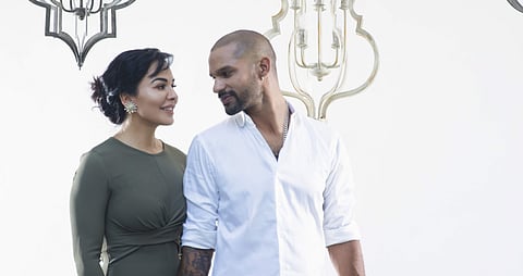 Aesha and Shikhar Dhawan