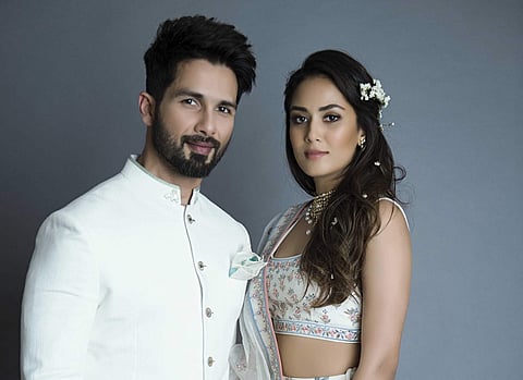 Shahid and Mira in Anita Dongre