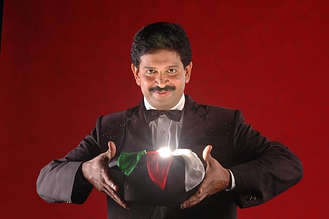 Magician Gopinath Muthukad performs in Cherthala