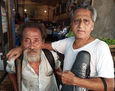 Khomdram Gambhir Singh with fashion designer Firoz Shakir