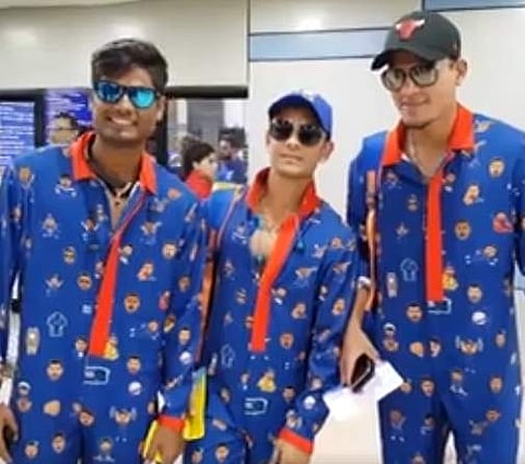 Ishan Kishan, Anukul Roy and Rahul Chahar of Mumbai Indians