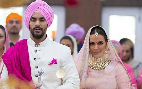 Angad Bedi and Neha Dhupia