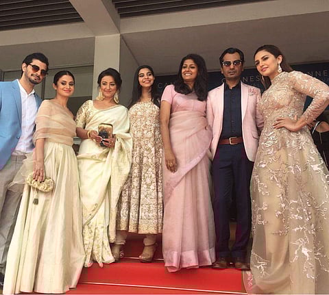 Namrata (fourth from left) with the team behind Manto at Cannes