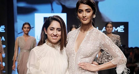 Designer Ridhi Mehra with Pooja Hegde