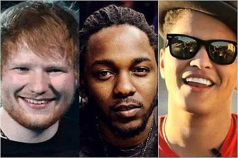Ed Sheeran, Kendrick Lamar, Bruno Mars are the top 3 nominees dominating this year’s award show.