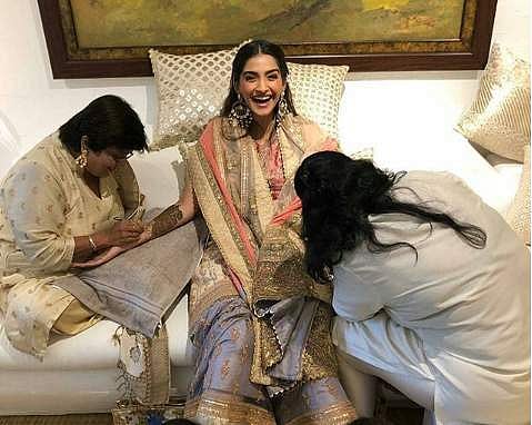IN PICTURES: Sonam Kapoor's mehendi ceremony before she gets married to beau Anand Ahuja on May 8
