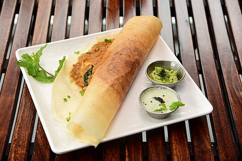 Curry Tree Diner's stuffed dosa