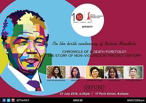 Discussion on non-violence to celebrate Mandela in Oxford Bookstore, Kolkata