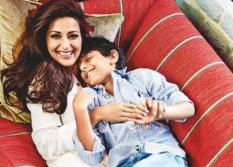 Sonali Bendre with son Ranveer