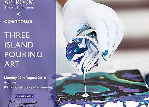 Artroom presents Three Island Pouring art in Kolkata