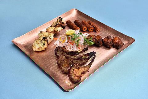 The starters platter at Ayna, Hilton