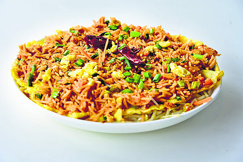 Triple schezwan fried rice