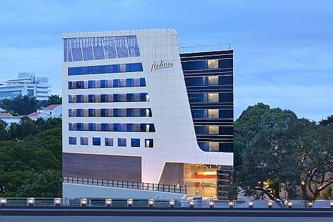 The facade of Radisson Bengaluru City Center