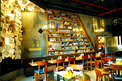 Interiors of gastro pub Please Don't Talk