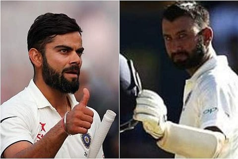 Virat Kohli and Cheteshwar Pujara
