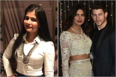 Chinmayi Sripaada and Priyanka Chopra with Nick Jonas