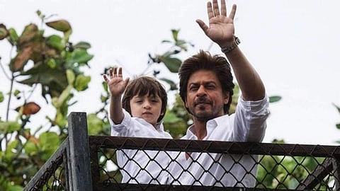Bollywood star Shah Rukh Khan with his son AbRam