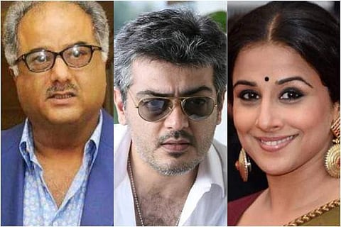 Boney Kapoor, Ajith Kumar and Vidya Balan