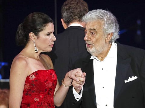 Opera star Placido Domingo and Ana Maria Martinez (AP Photo/Laszlo Balogh)