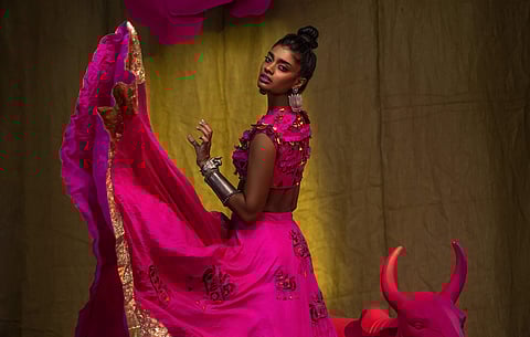 For this Diwali season, House Of Masaba presents a unique festive collection embellished with dimensional florals that have been paired with a broad spectrum of colours.