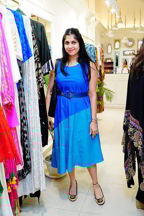 Nidhi paused for Indulge while checking the collection