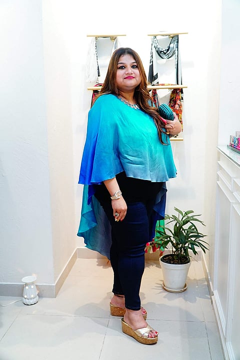 Nilanjana looked stunning in the voluminous empire top