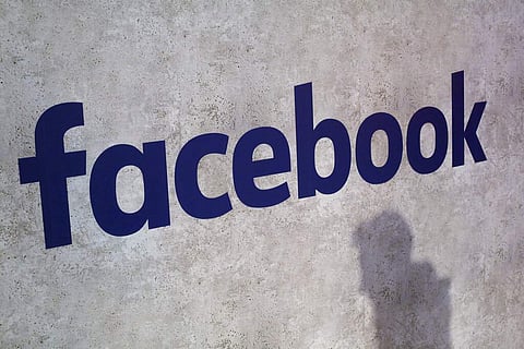 Facebook logo being displayed in a start-up companies gathering at Paris' Station F, in Paris.AP Photo/Thibault Camus