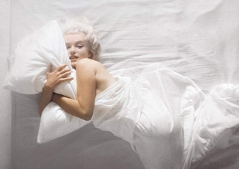 Marilyn Monroe Hugging Pillow by Douglas Kirkland