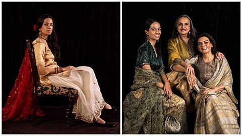 Shades of India’s festive collection, Jugni employs origami folding techniques on Punjabi gota patti 