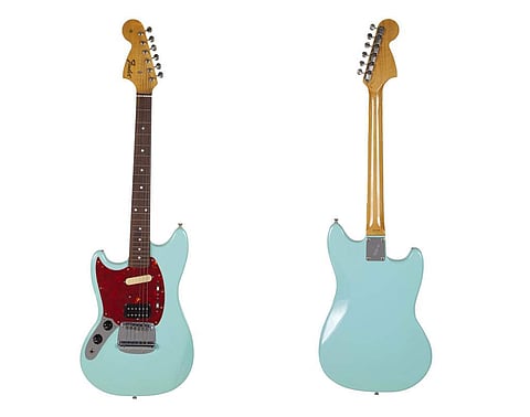 Fender guitar used by Kurt Cobain (Julien's Auctions via AP)