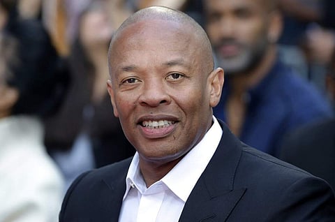 Music producer and entrepreneur Dr. Dre at a hand and footprint ceremony honoring Quincy Jones in Los Angeles  (Photo by Richard Shotwell)