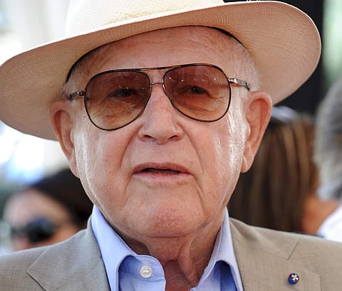 Croatian born movie producer Branko Lustig looks on at the festival square during the Sarajevo Film Festival, in Sarajevo (AP Photo/Hidajet Delic, file)