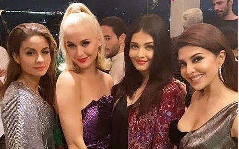Katy Perry with Bollywood celebrities. Source: Instagram