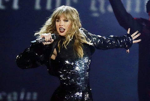 Taylor Swift performing during her 'Reputation Stadium Tour' opener in Glendale, Arizona (Photo by Rick Scuteri/Invision/AP, File)
