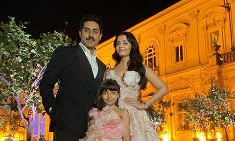 Aishwarya, Abhishek and Aaradhya.