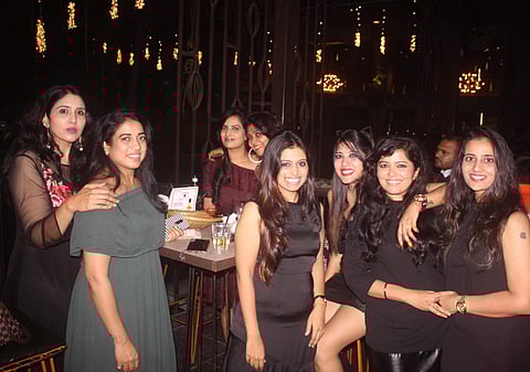 Ruchika with her girl gang! Picture by Sathya Keerthi.
