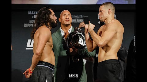 Rock at the pre-fight event