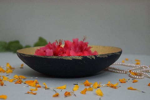 A wooden bowl from the exhibition