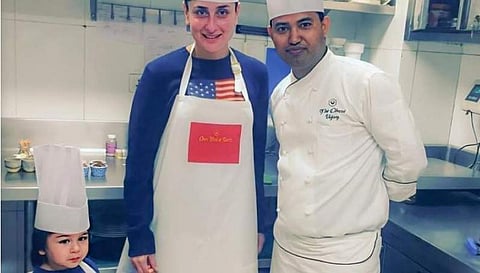 Kareena Kapoor and Taimur at a cooking class