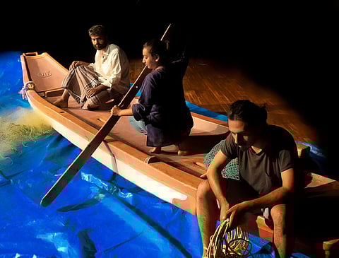 A scene from the play Franziska Detrez’s Who Sits Behind My Eyes? 