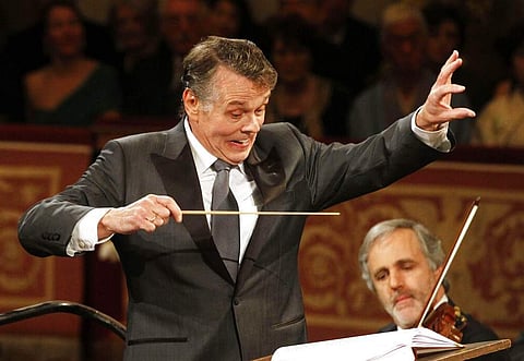 Latvian conductor Mariss Jansons (AP Photo/Ronald Zak)