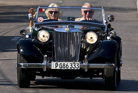 Prince Charles and wife Camilla, Duchess of Cornwall in Havana, Cuba (AP Photo/Ramon Espinosa, File)