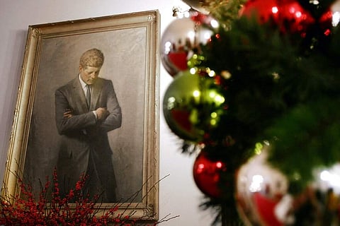 A portrait of former President John F Kennedy (AP Photo/Ron Edmonds)