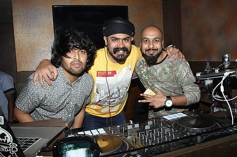 This gang of DJ -  Roni, Dippy and Sandy were there to pump up the volume at Heka