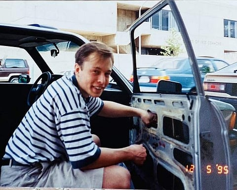 Elon Musk 1995 file photo. (Photo Courtesy: Twitter/@mayemusk)