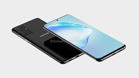 A leaked render of the Galaxy S11 Plus