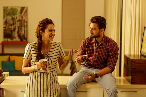 Radhika Chetan and Praveen Tej in a still from Mundina Nildana
