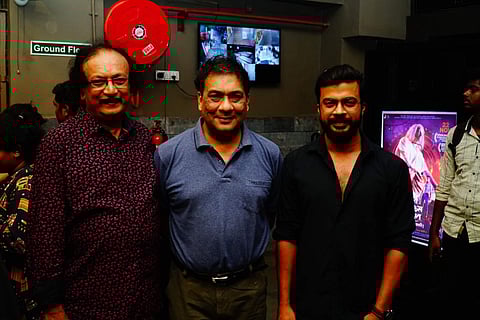 Meghnad, Arijit and Prantik at the premiere